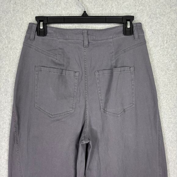 SO Balloon Pleated Pants Junior 9 Lilac Gray Trouser Tapered Baggy High Rise 80s - Picture 10 of 13